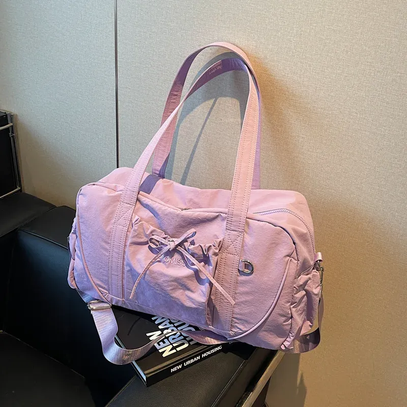 Sac de voyage grand format à bandoulière, portable, sac à bagages et de rangement, sac de sport et de fitness pour femme 8