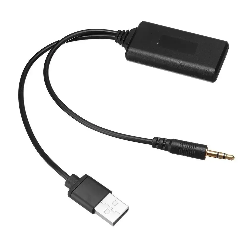 Adaptateur Bluetooth universel pour voiture 5V, récepteur audio stéréo sans fil avec câble AUX-IN jack 3,5 mm et USB 4