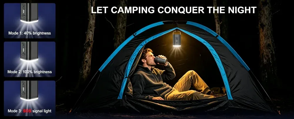 Lampe de camping à LED intégrée