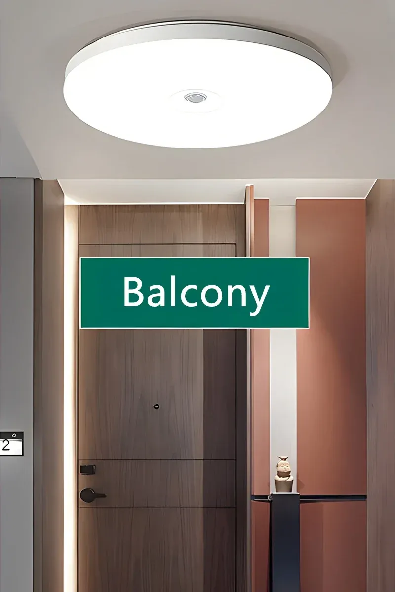 Détail du plafonnier LED à capteur infrarouge