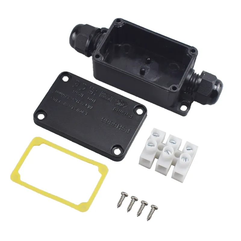 Boîte de jonction étanche IP66 à 2 et 3 voies, connecteurs de câble 3 à 6,5 mm, scellée, ignifuge, pour usage extérieur - Image 1
