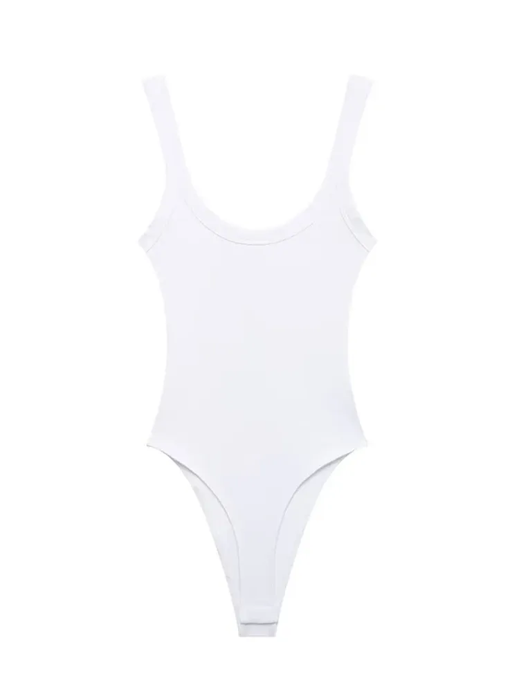 Combinaison short côtelée slim pour femme, col rond, bretelles fines, boutons-pression, mode sexy 5