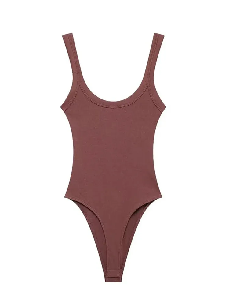 Combinaison short côtelée slim pour femme, col rond, bretelles fines, boutons-pression, mode sexy 9