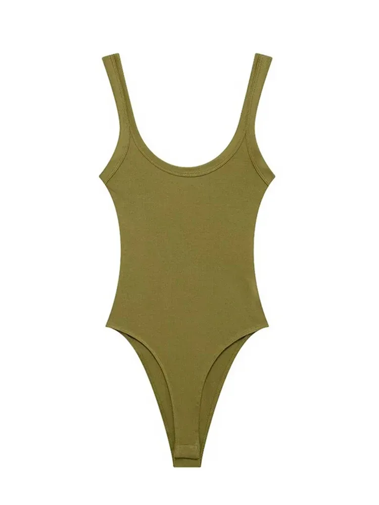Combinaison short côtelée slim pour femme, col rond, bretelles fines, boutons-pression, mode sexy 7