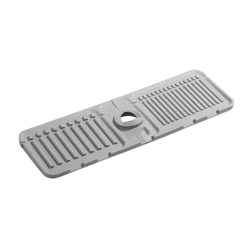 Tapis antidérapant pliable en silicone pour robinet, support multifonction pour savon, design incliné à drainage rapide pour cuisine 8