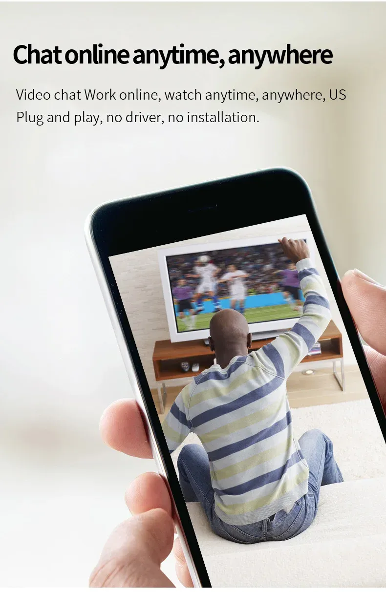 Webcam HD utilisée pour un appel professionnel