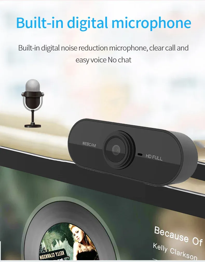 Webcam utilisée lors d'un appel vidéo