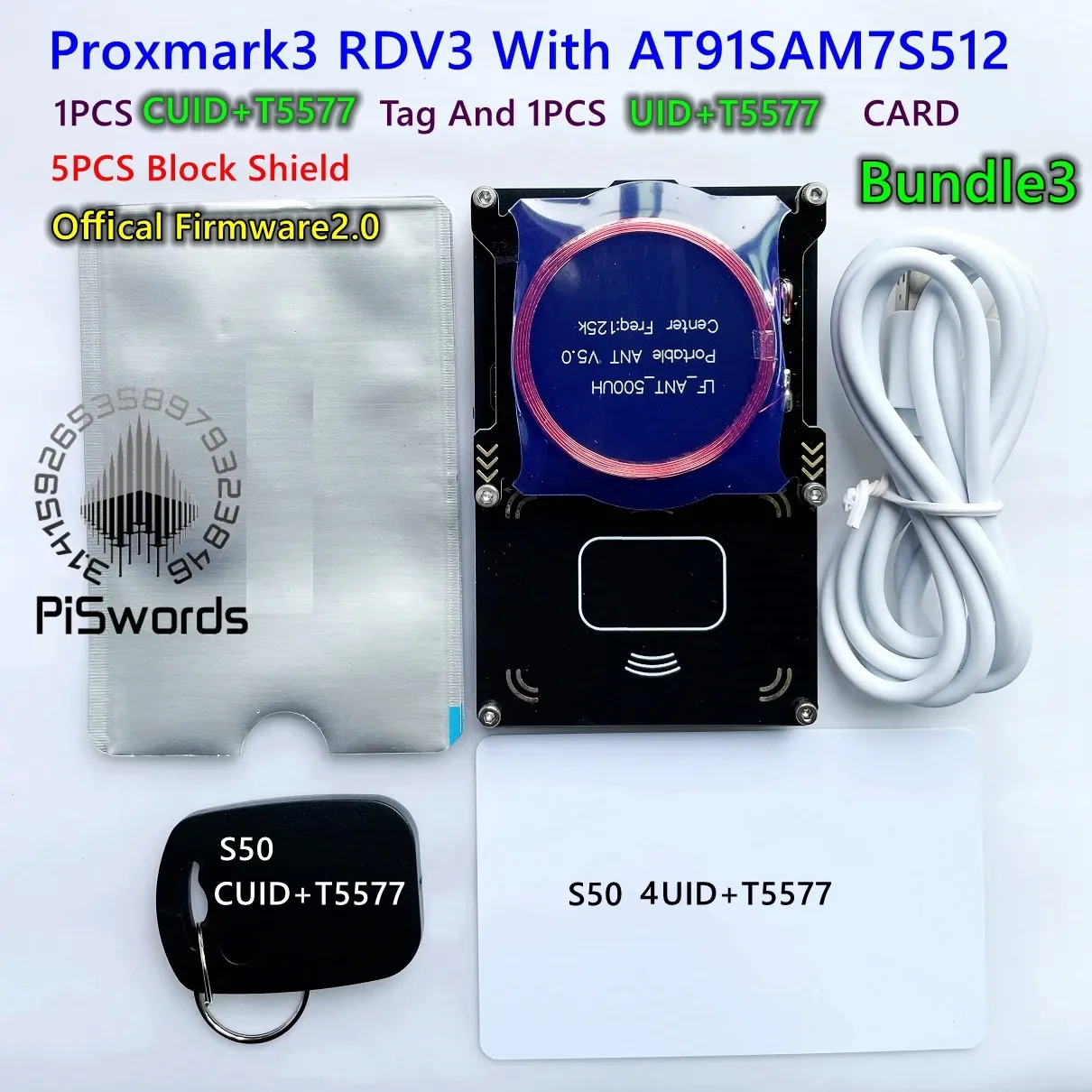 Proxmark3 NFC PM3, vue de l'appareil en situation