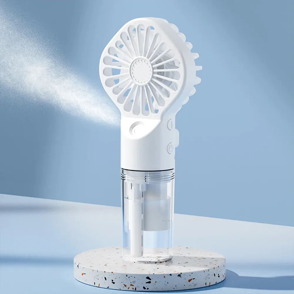 Ventilateur portable à brumisation rechargeable USB, 4 vitesses, pour usage personnel en extérieur 7