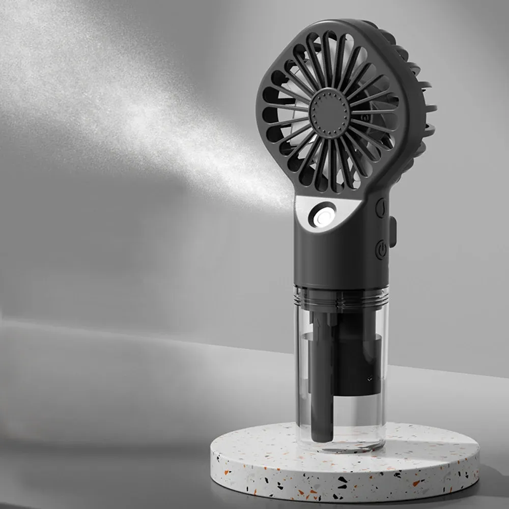 Ventilateur portable à brumisation rechargeable USB, 4 vitesses, pour usage personnel en extérieur 9