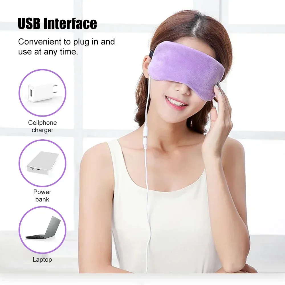 Masque chauffant à vapeur réutilisable USB pour les yeux 3