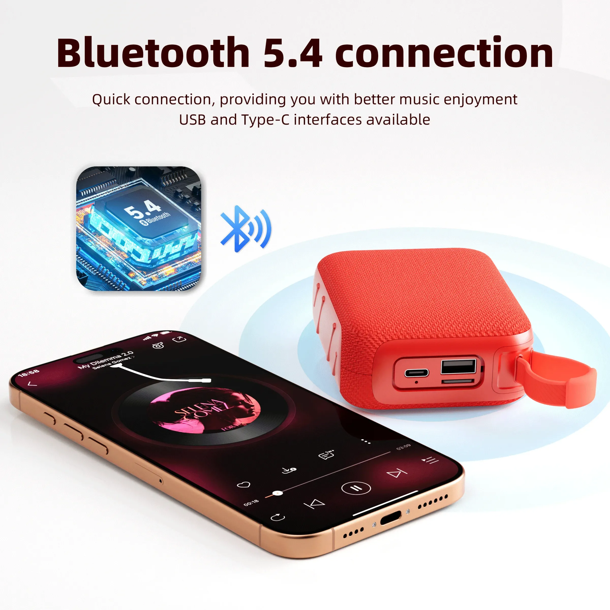 Enceintes Bluetooth 5.4 TWS Hi-Fi portables et légères pour home cinéma et plein air 4
