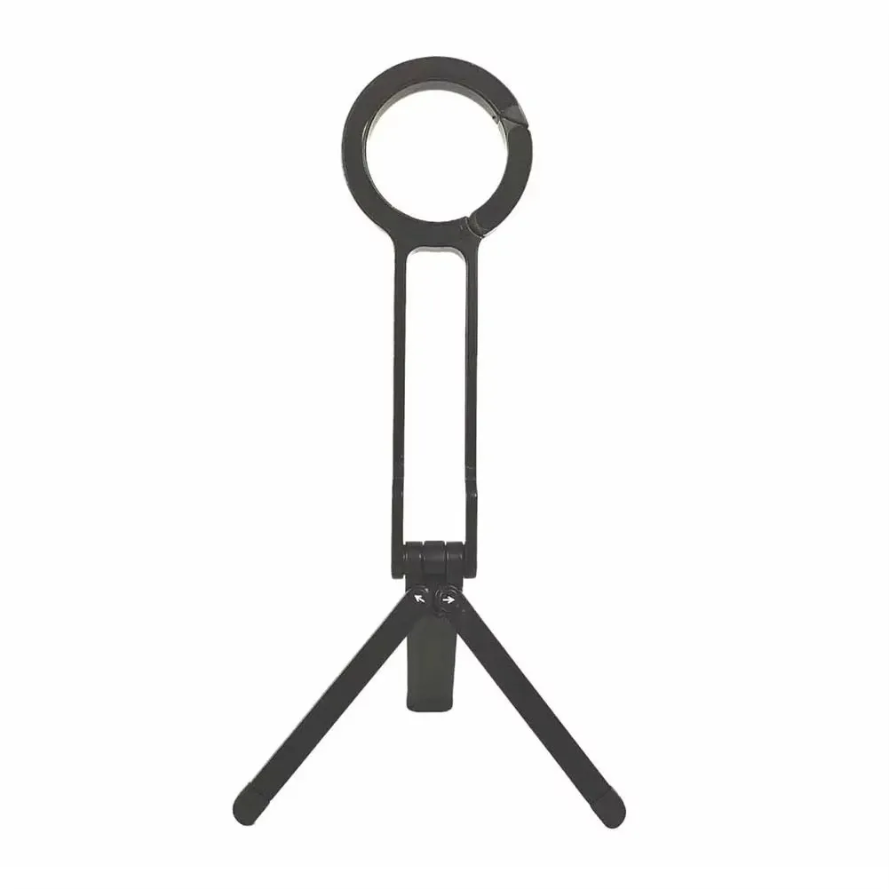 Trépied pliable pour téléphone avec mousqueton, support de bureau magnétique double face et poignée 7