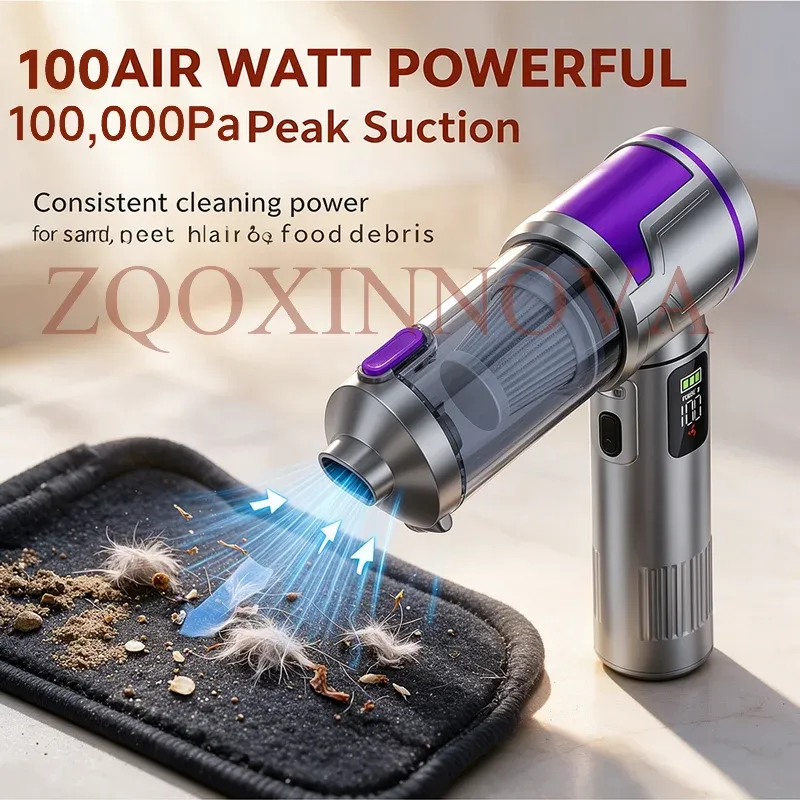 Aspirateur sans fil 100 000 Pa, vertical, pour usage domestique et automobile 2