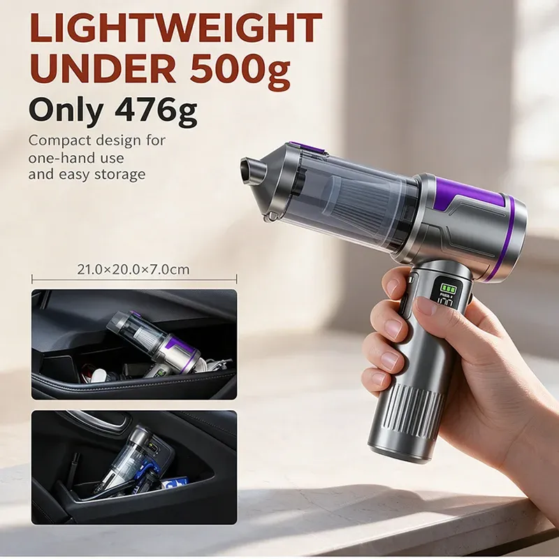 Aspirateur sans fil 100 000 Pa, vertical, pour usage domestique et automobile 4