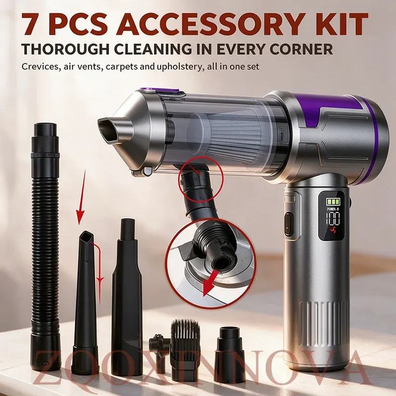 Aspirateur sans fil 100 000 Pa, vertical, pour usage domestique et automobile 5