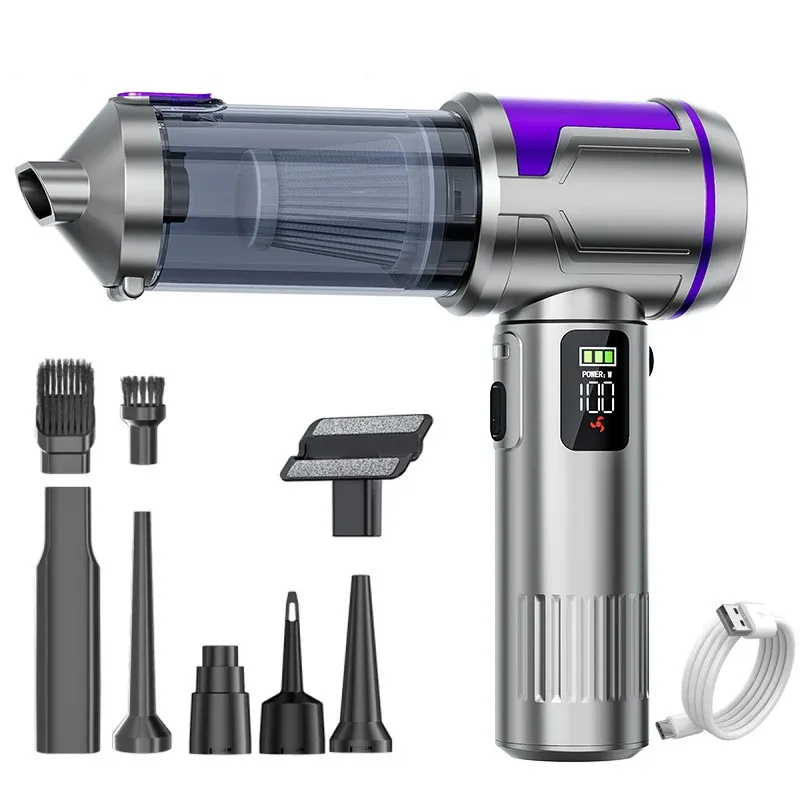 Aspirateur sans fil 100 000 Pa, vertical, pour usage domestique et automobile 7