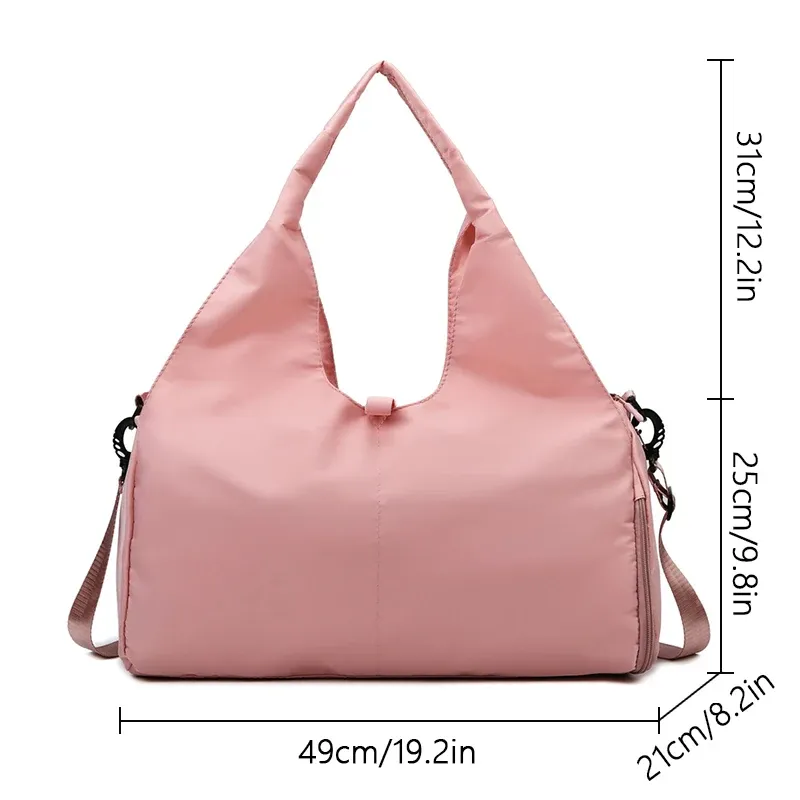 Sac de sport étanche pour femme avec compartiment séparé pour chaussures, idéal pour la natation et les voyages 2
