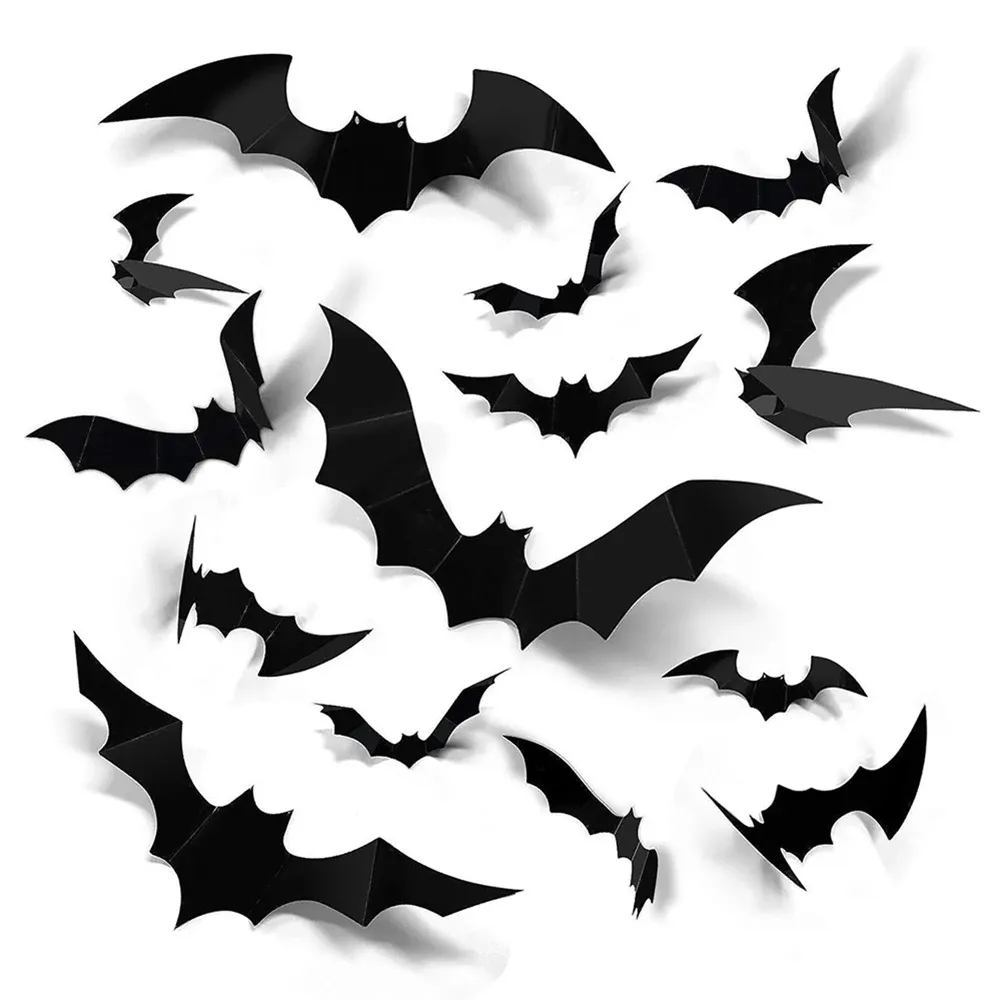 Ambiance d'Halloween avec autocollants chauves-souris