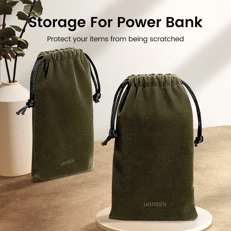 Étui de batterie externe UGREEN pour iPhone, Samsung et Xiaomi avec pochette de rangement pour écouteurs, chargeur et câbles 2