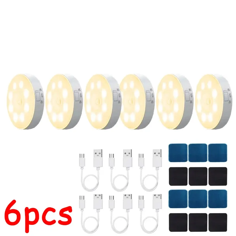 Veilleuse LED rechargeable USB à détecteur de mouvement pour cuisine, chambre, escaliers, couloir et placard 13