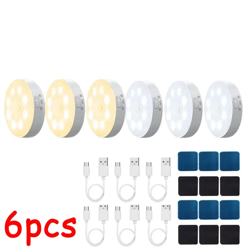 Veilleuse LED rechargeable USB à détecteur de mouvement pour cuisine, chambre, escaliers, couloir et placard 12