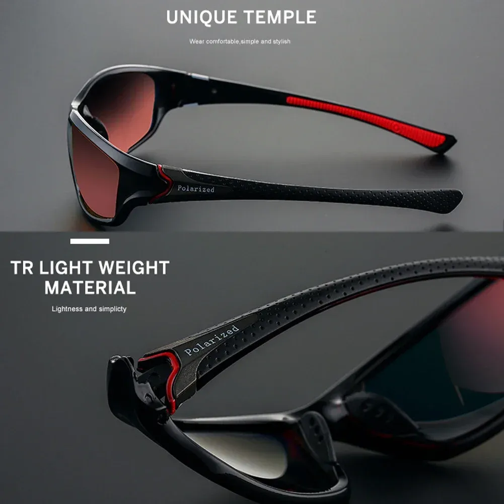 Lunettes de soleil polarisées UV400 pour la pêche, le camping, la randonnée et la conduite, mixte 5