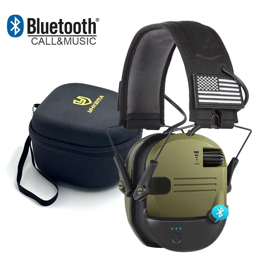 Cache-oreilles électroniques Bluetooth pour prise de vue, réduction du bruit et amplification du son, avec étui 9