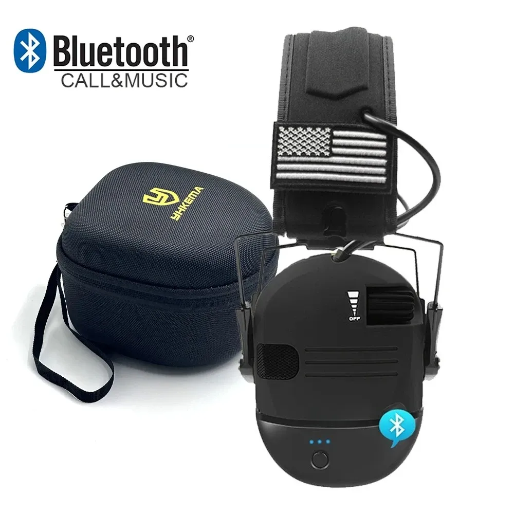 Cache-oreilles électroniques Bluetooth pour prise de vue, réduction du bruit et amplification du son, avec étui 8
