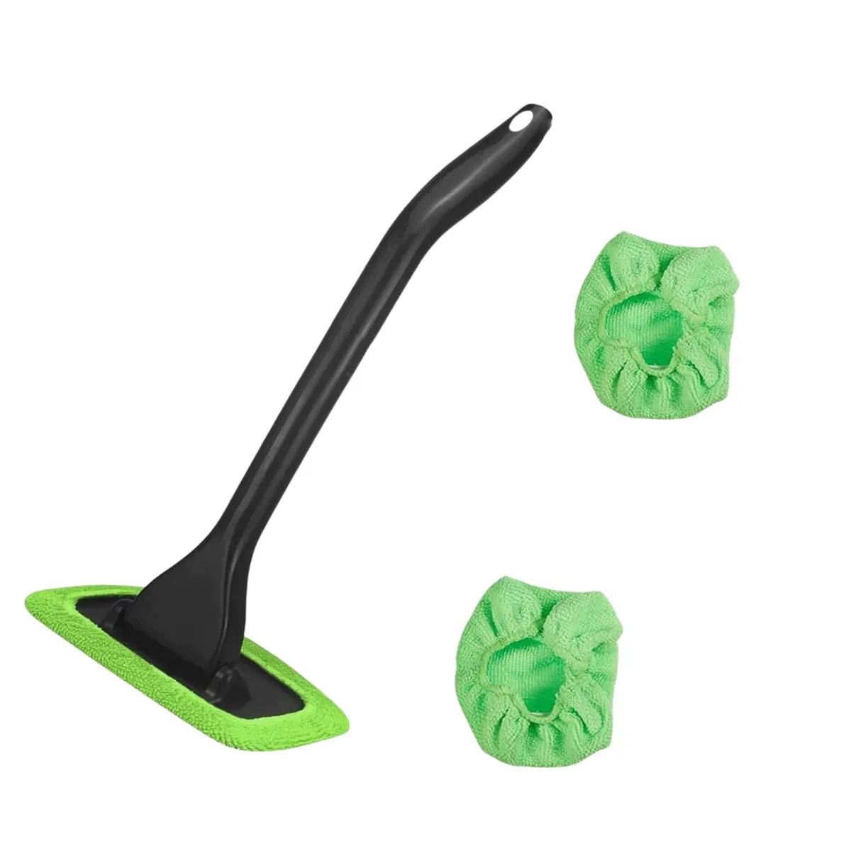 Lot de 3 : brosse de dégivrage pour pare-brise de voiture, outil de nettoyage anti-poussière, brosse à long manche pour vitres, chiffon réutilisable 8