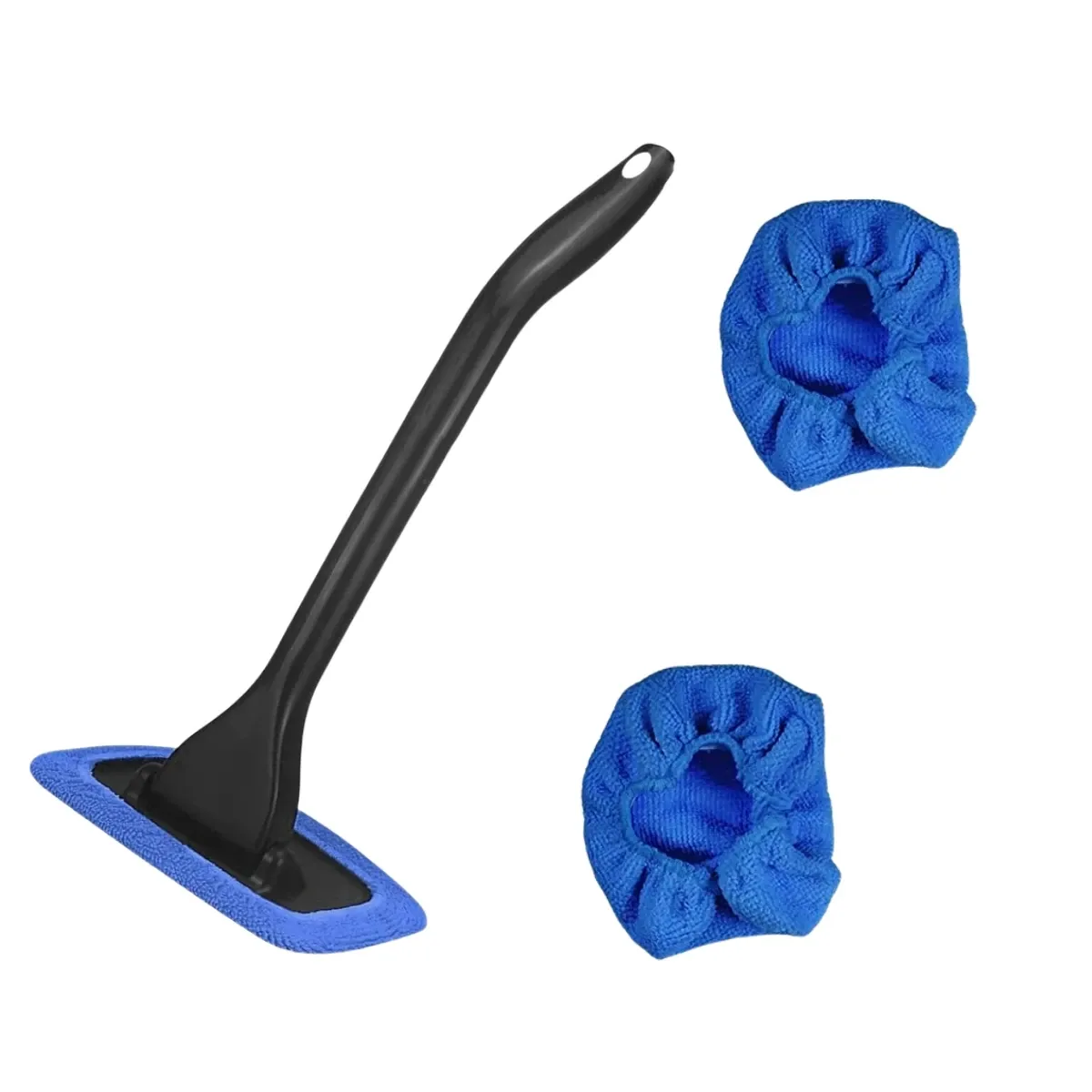 Lot de 3 : brosse de dégivrage pour pare-brise de voiture, outil de nettoyage anti-poussière, brosse à long manche pour vitres, chiffon réutilisable 7