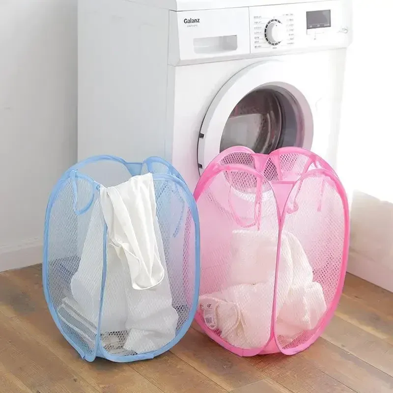 Panier à linge pliable en maille, finition