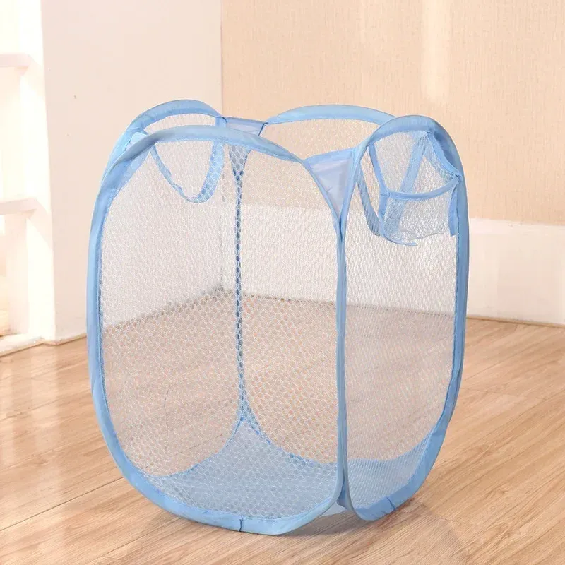 Panier à linge pliable en maille, ouverture