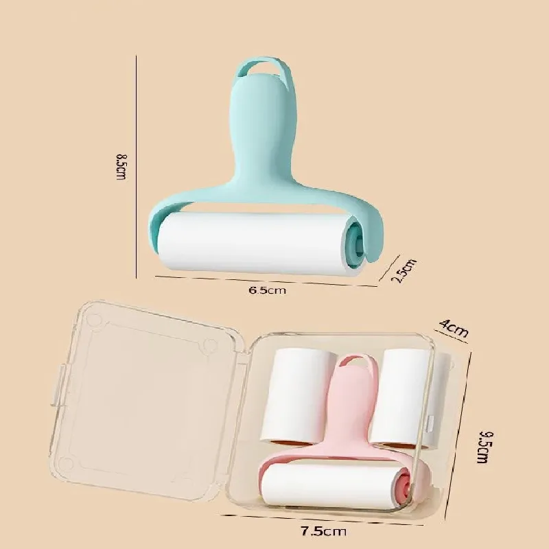 Rouleau anti-peluches portable avec papier amovible, élimine les poils d'animaux à haute adhérence 6