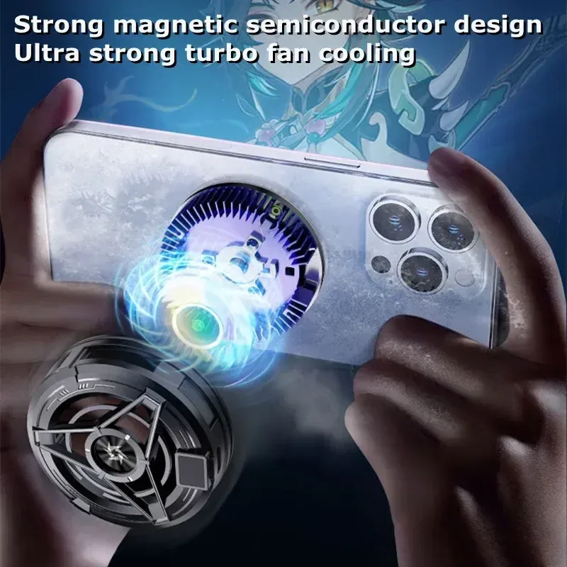 Refroidisseur magnétique à semi-conducteur SL17 pour téléphone, fixation arrière 2 en 1, compatible iOS et Android 6