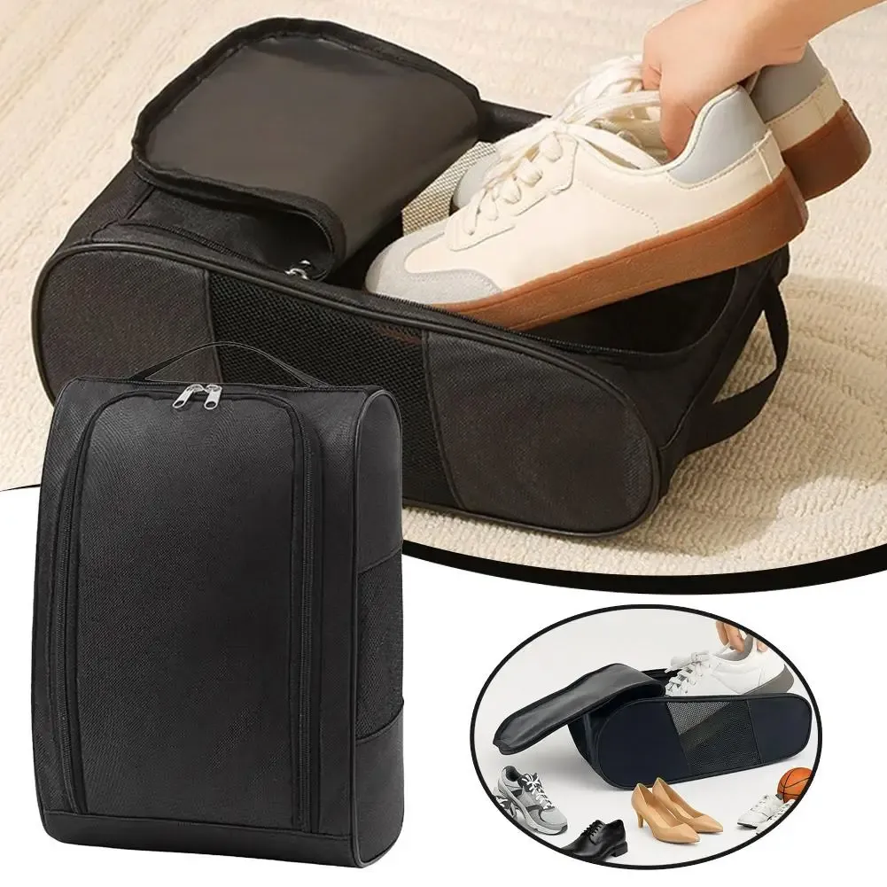 Sac à chaussures de golf portable en Oxford, imperméable et respirant, léger, idéal pour le voyage et le plein air 2