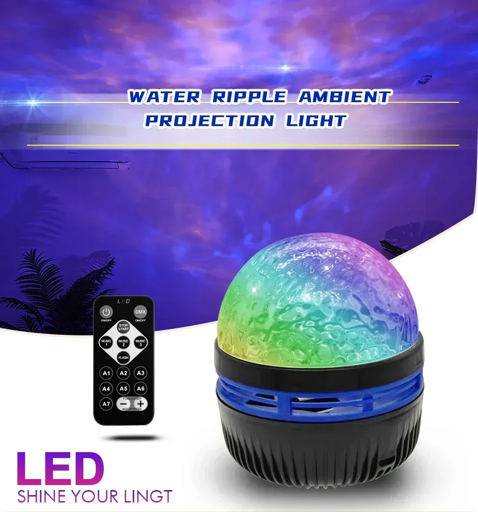 Projecteur LED Galaxy multicolore avec télécommande 8