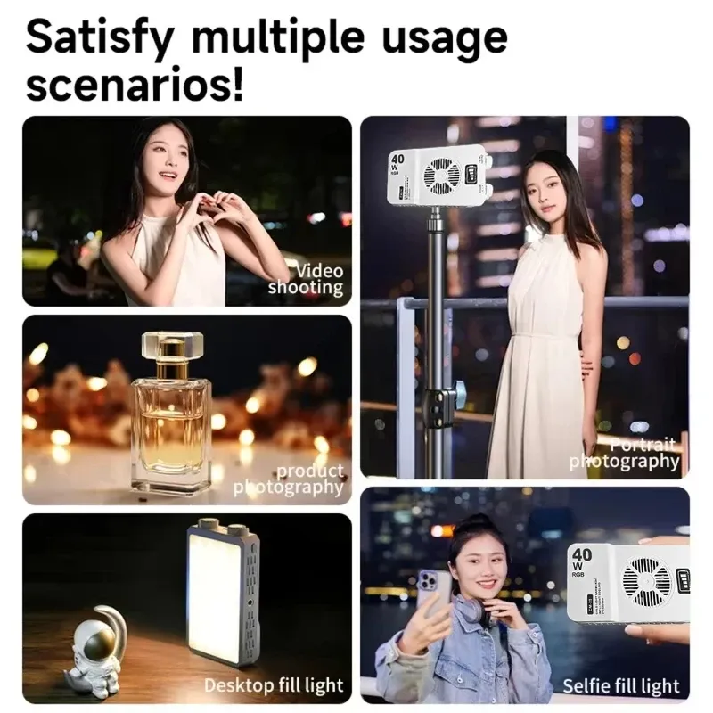 Mini lampe LED portable pour la photographie, lampe de coucher de soleil, lumière douce bicolore réglable pour selfie et vlog 4