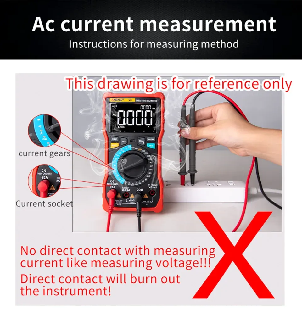 Multimètre ANENG DM850 mise en situation