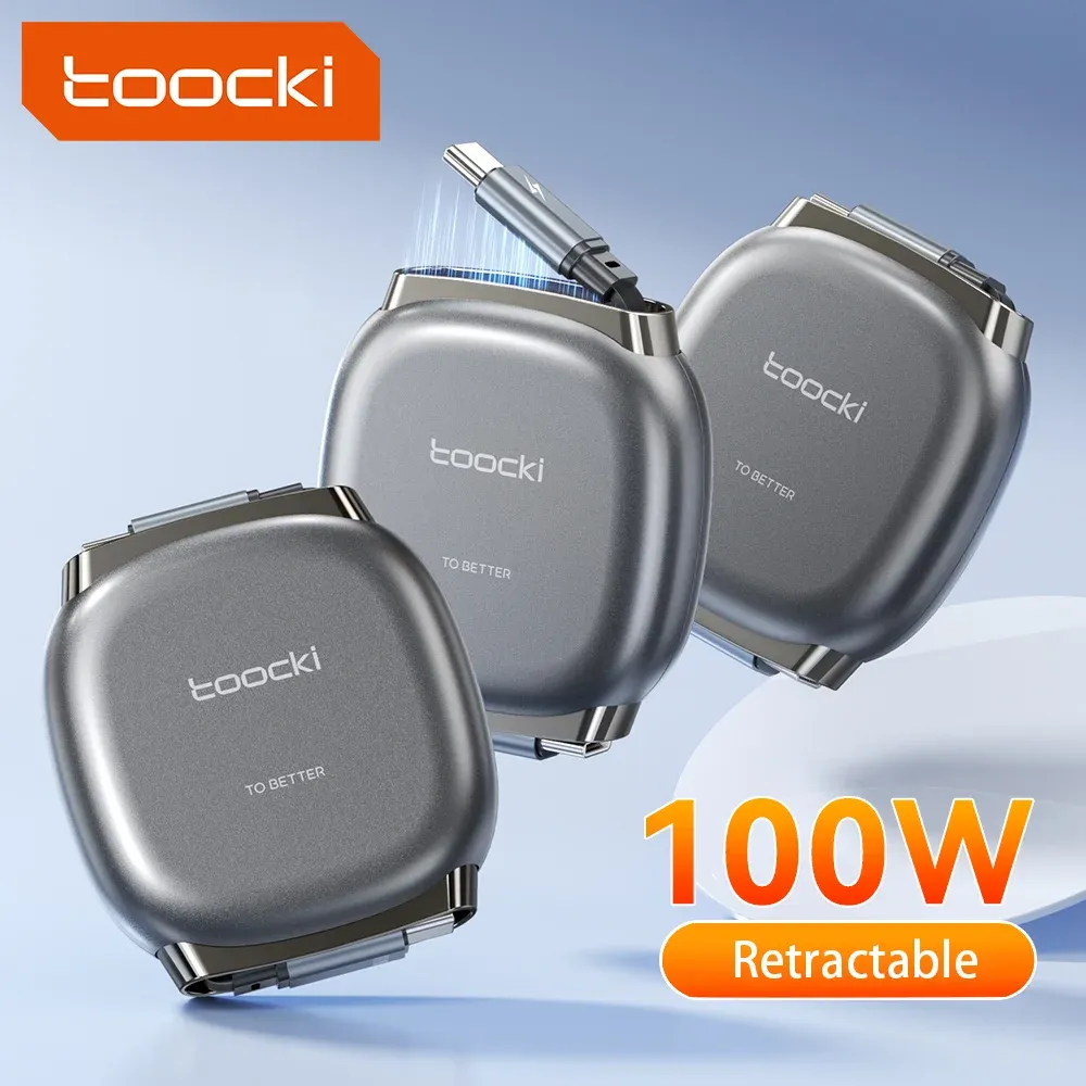 Câble rétractable USB-C vers USB-C 100 W, transfert de données 480 Mbps, charge rapide, format compact pour iPhone 16, iPhone 15 Pro Max et Samsung