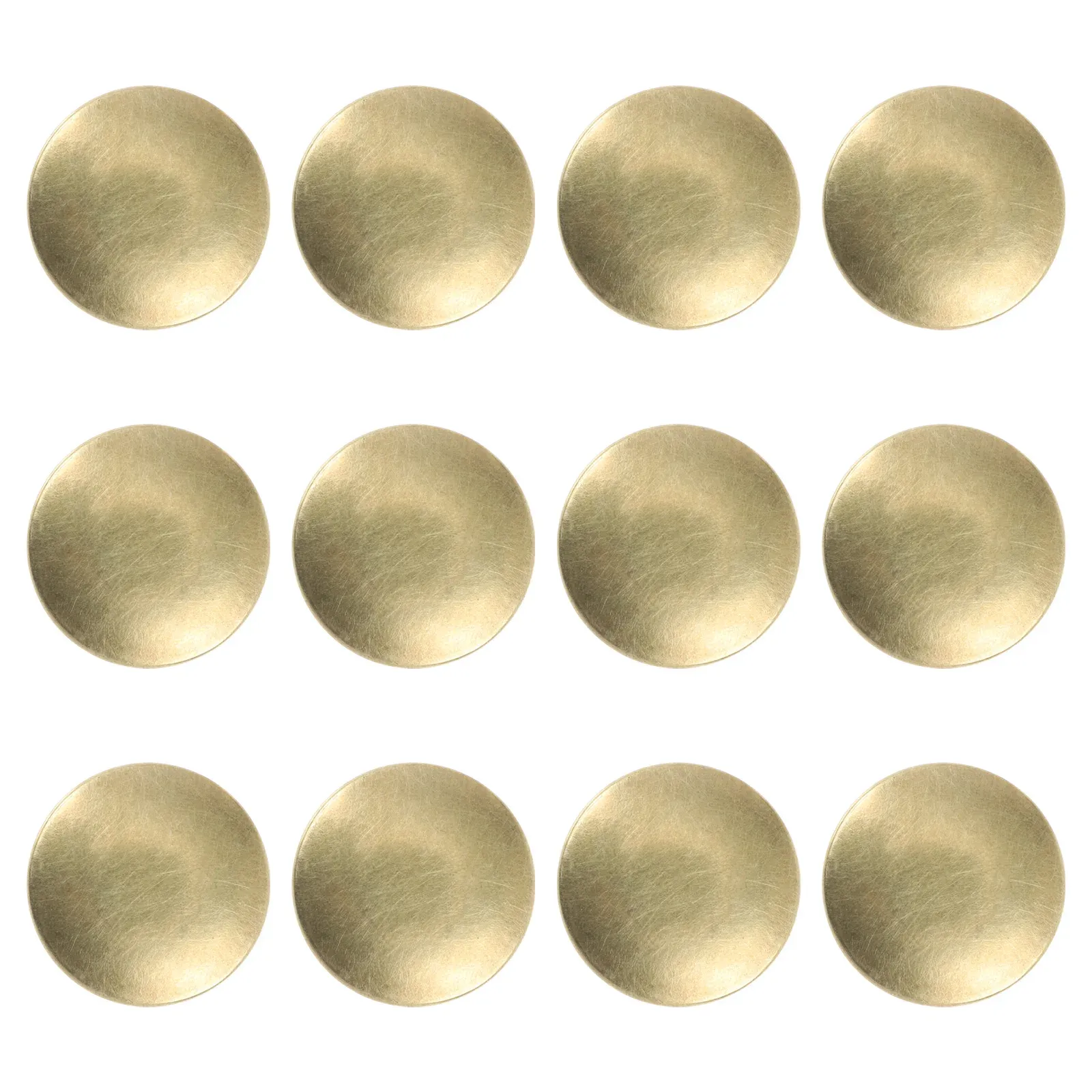 Lot de 12 boutons ronds finition or cuivré pour meubles de cuisine et d'armoire 5