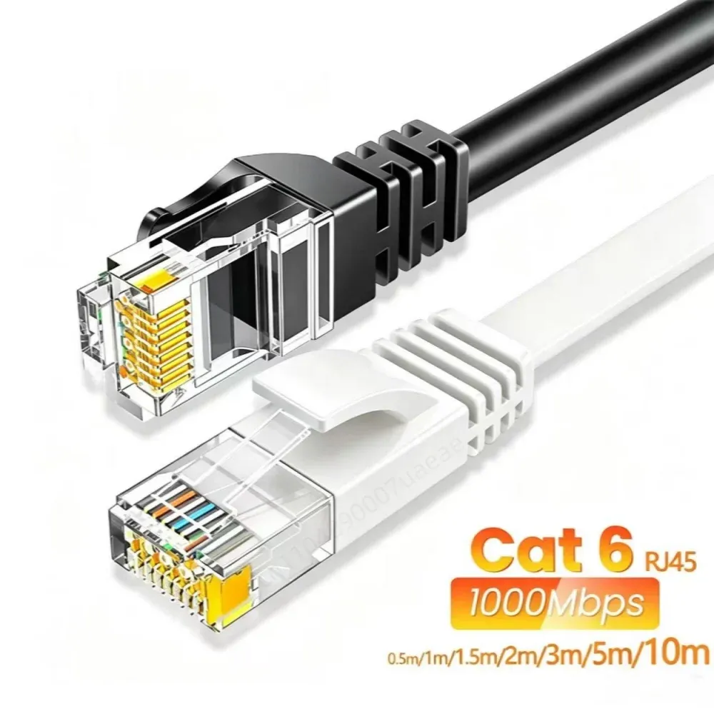 Câble Ethernet Cat6 RJ45 UTP, 1000 Mbps, disponible en 0,5 m, 1 m, 2 m, 3 m, 5 m, 10 m, 15 m, 20 m et 30 m - Image 1