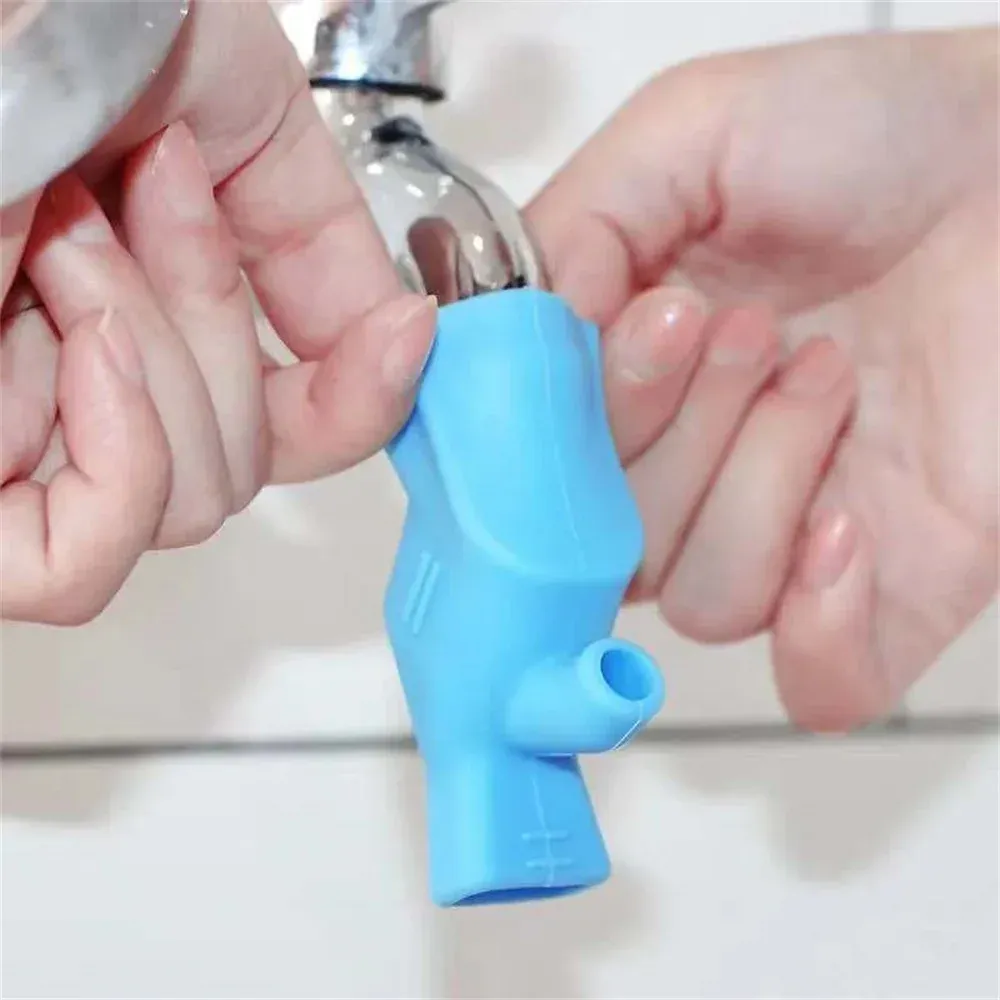 Rallonge de robinet en silicone flexible pour lavabo et évier, accessoire de lavage des mains pour enfants 5