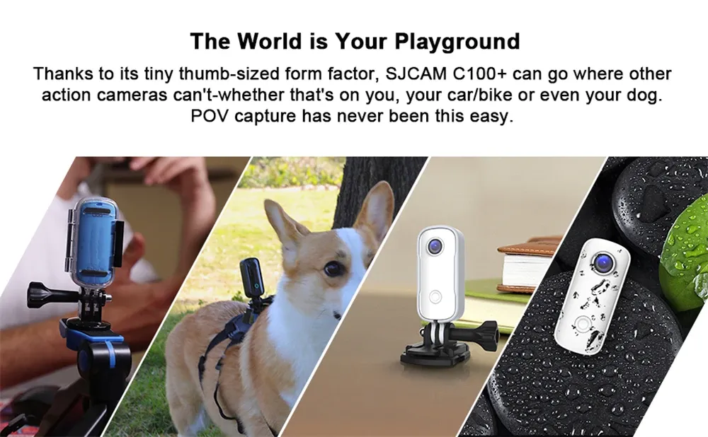 SJCAM C100+ perspective à la première personne