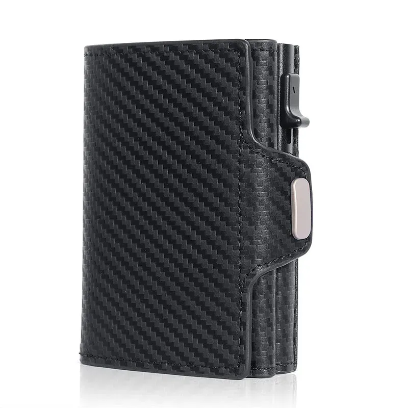 Portefeuille fin pour homme en cuir avec protection RFID, design minimaliste, porte-cartes, compartiment billets et poche à monnaie, idéal pour les voyages et le quotidien 9