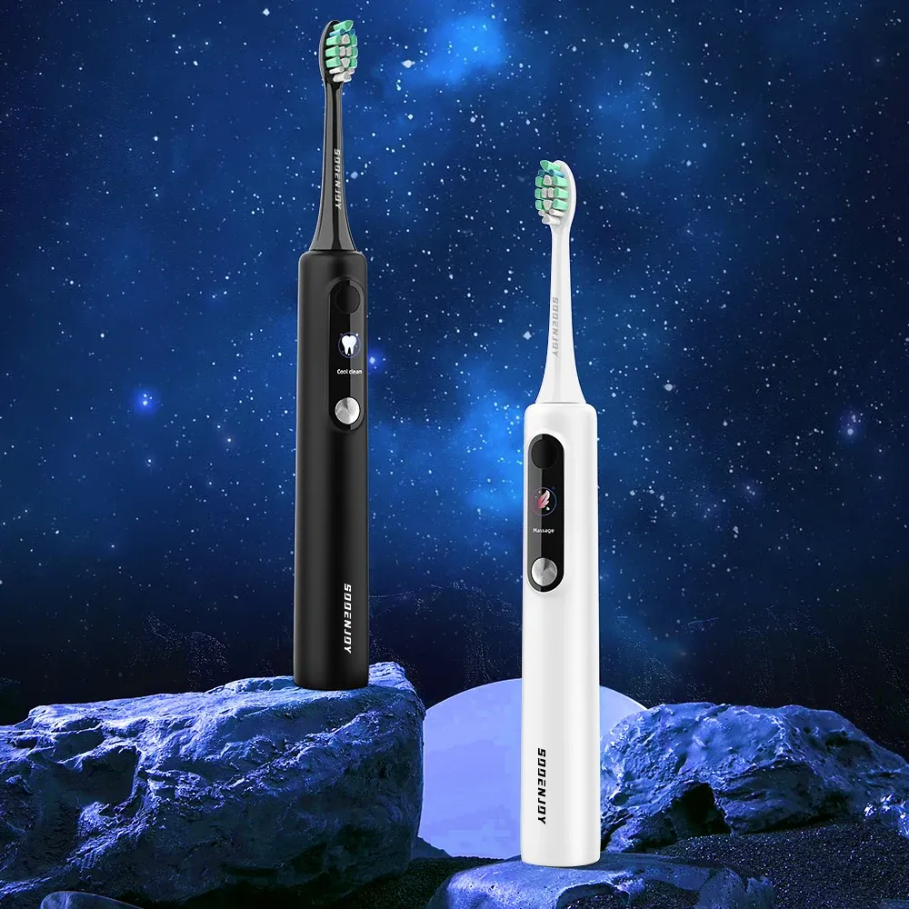 Brosse à dents électrique sonique SOOENJOY avec écran LCD intelligent, modes de nettoyage multiples, usage adulte, modèle NB-1 5