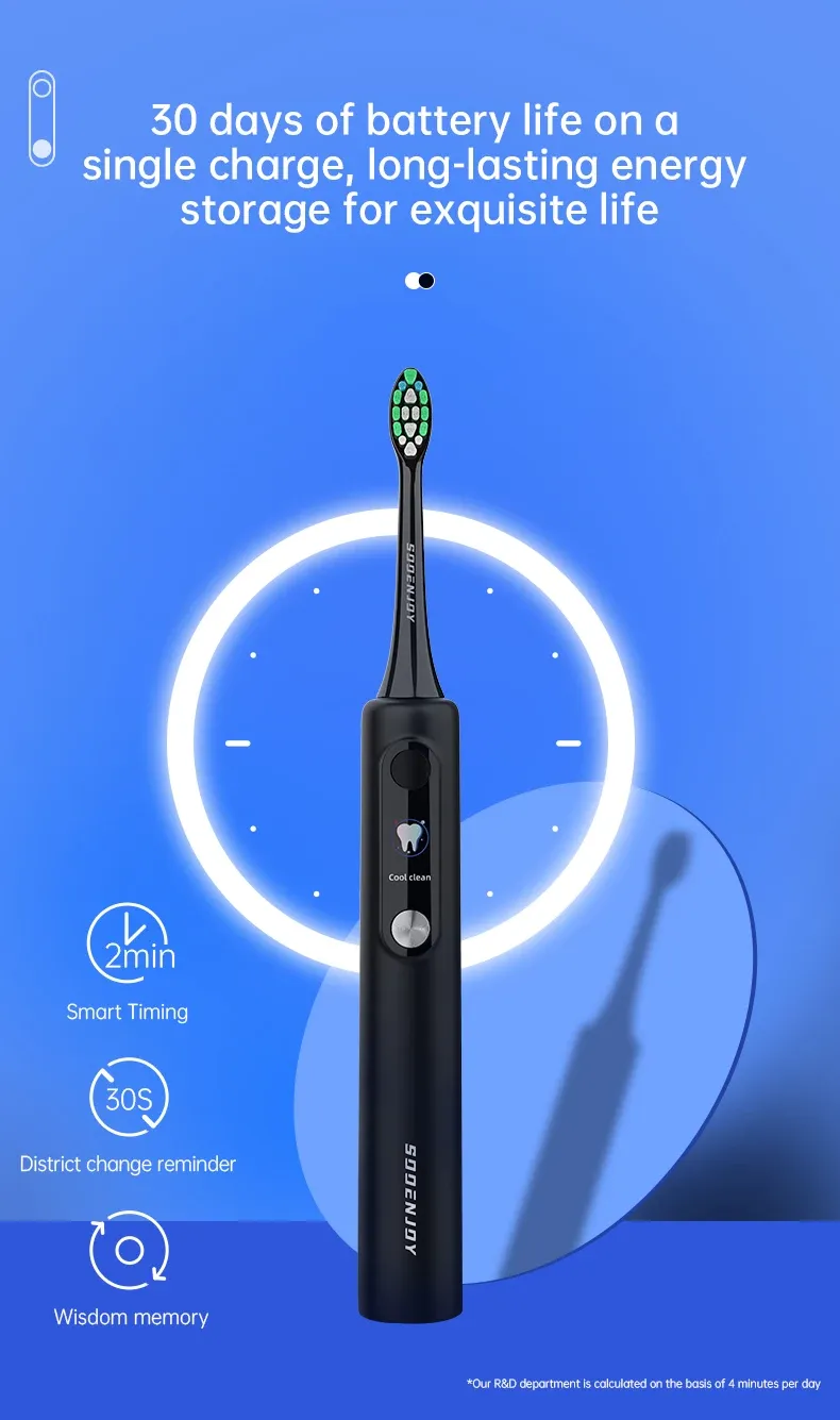 Brosse à dents sonique, design contemporain