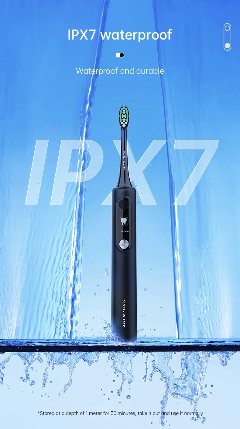 Brosse à dents électrique SOOENJOY, vue détaillée