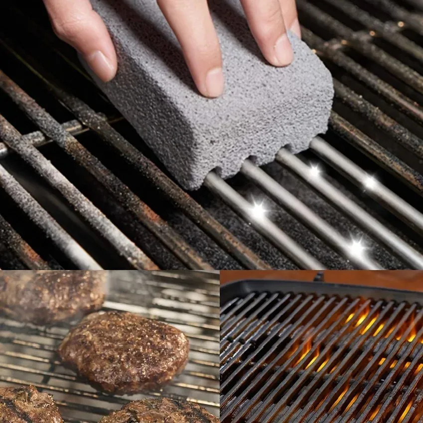 Brosse en pierre ponce pour barbecue, 1 pièce, outil de cuisine en plein air - Image 1