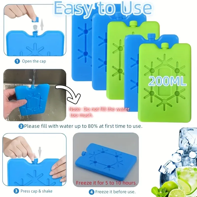 Pack de glace portable réutilisable, pour sac isotherme